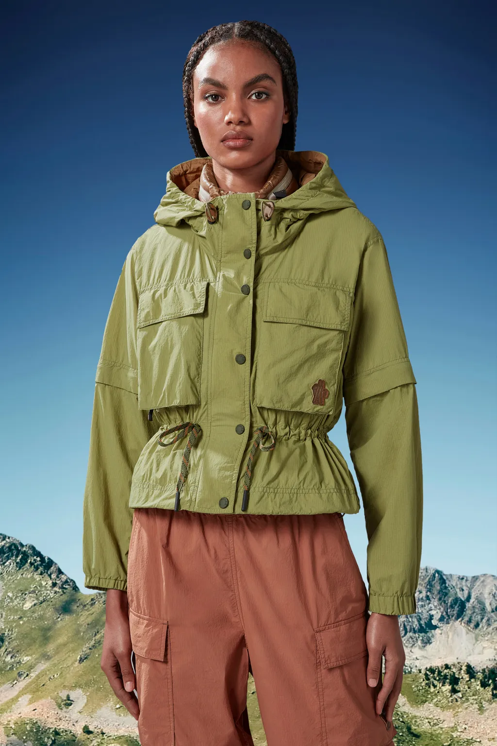 Logo Patch Hooded Jacket