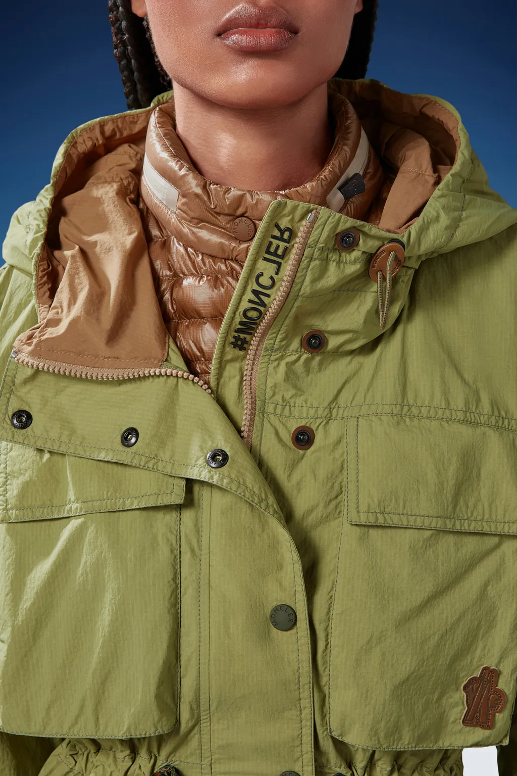 Logo Patch Hooded Jacket