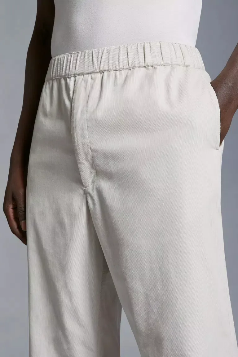 Elasticated-Waist Corduroy Trousers