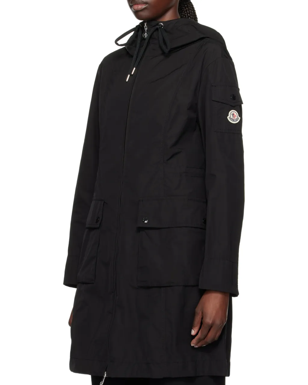 Laerte Logo Patch Hooded Coat