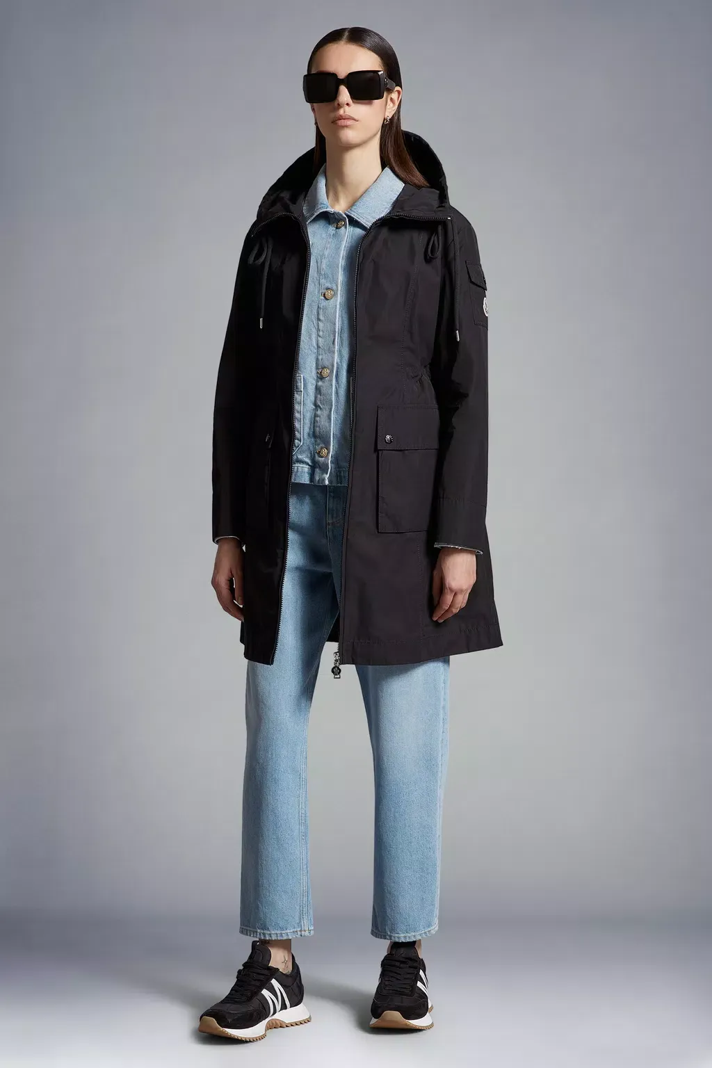 Laerte Logo Patch Hooded Coat