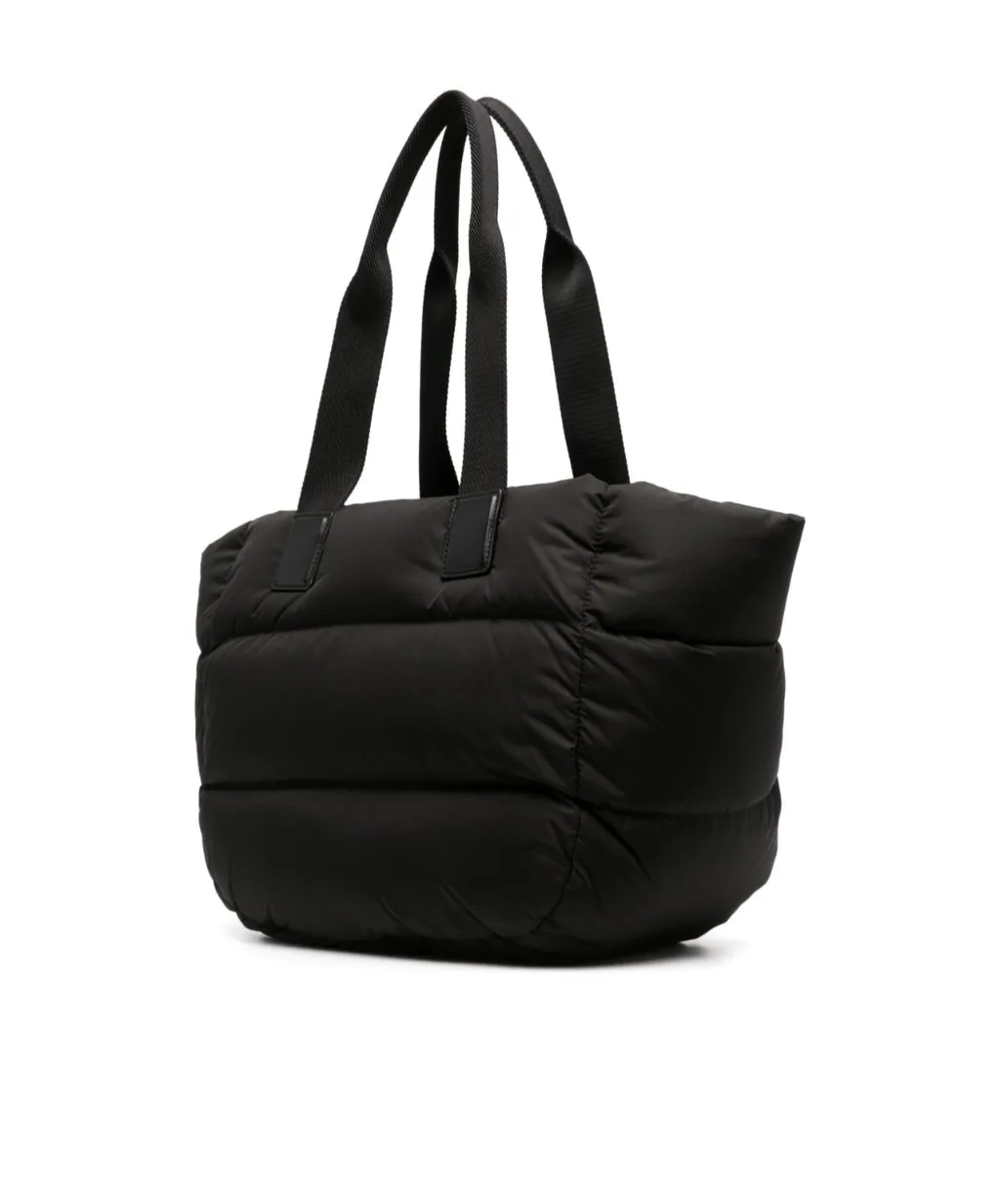 Logo Patch Puffer Tote Bag