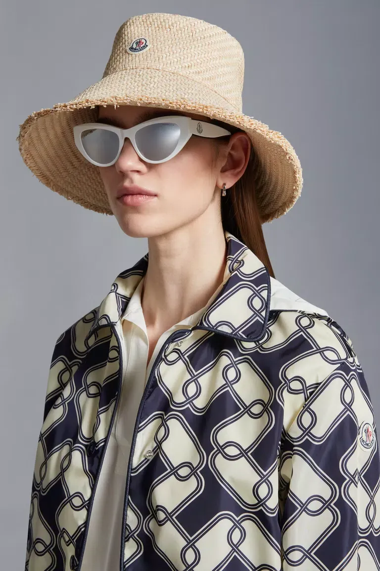 Logo Patch Fringed Interwoven Hat