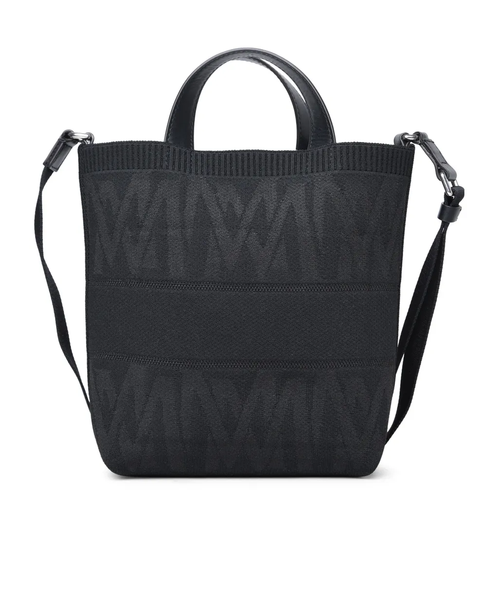 Logo Embroidered Knit Tote Bag