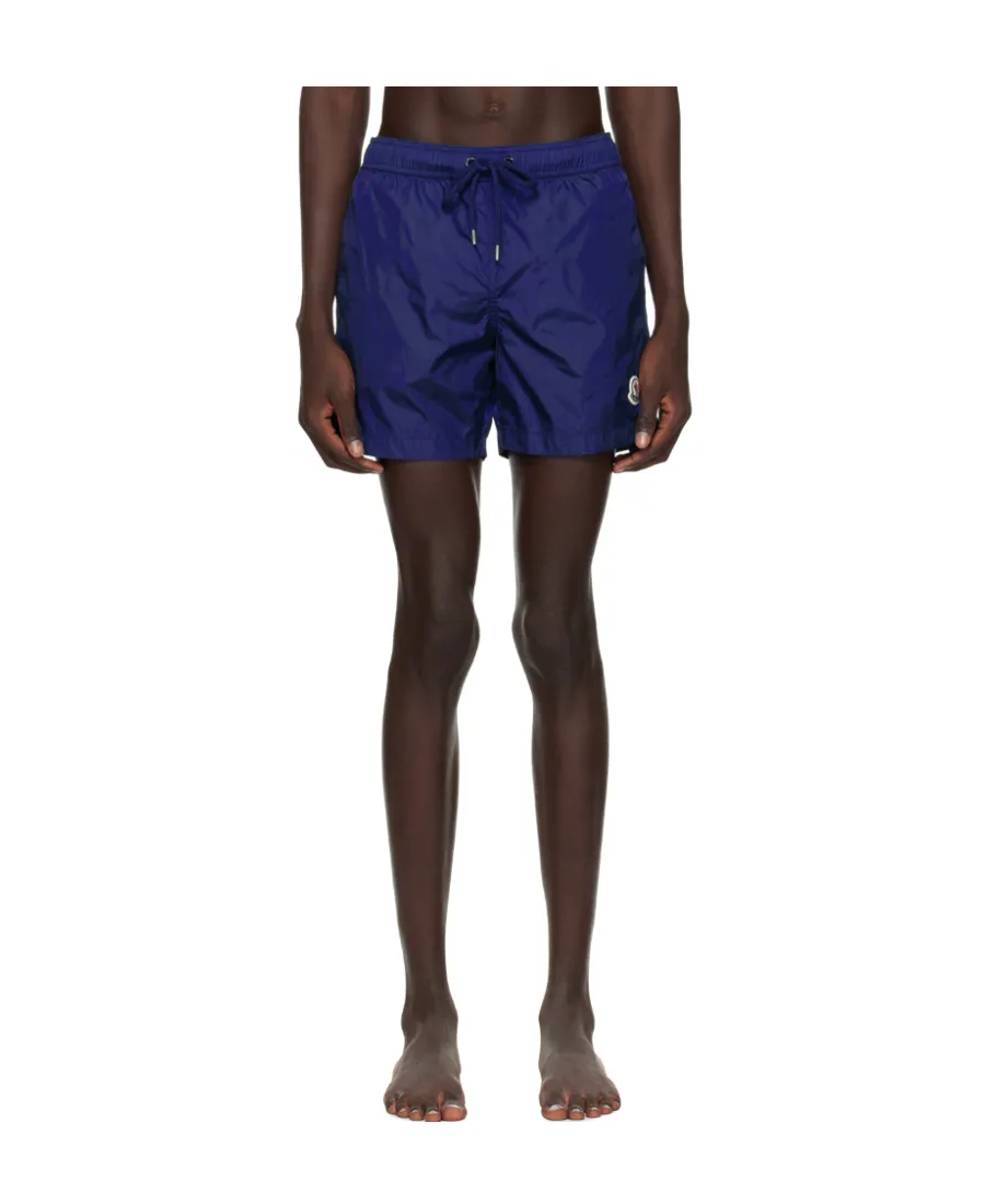 Logo Patch Drawstring Swim Shorts