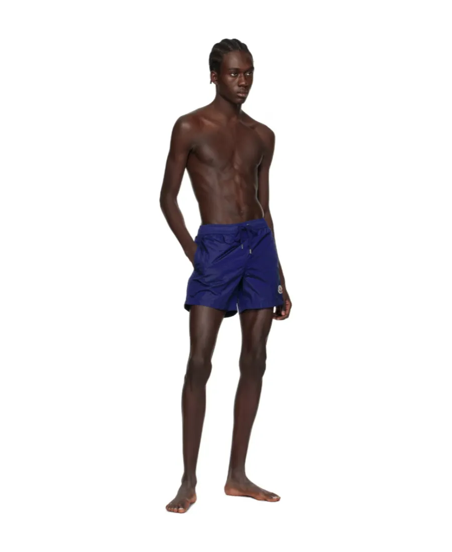 Logo Patch Drawstring Swim Shorts