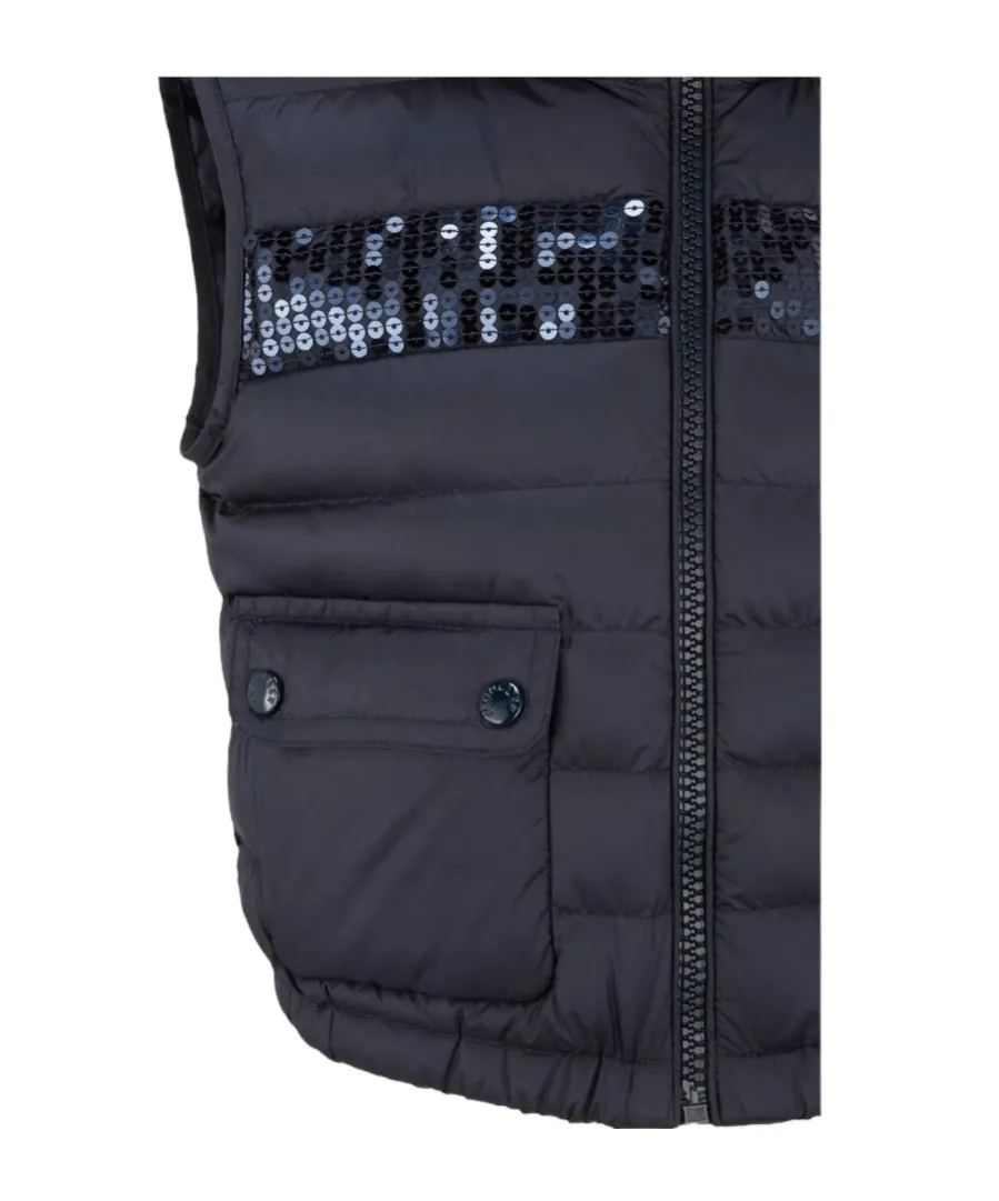 Logo-Patch Zip-Up Padded Gilet