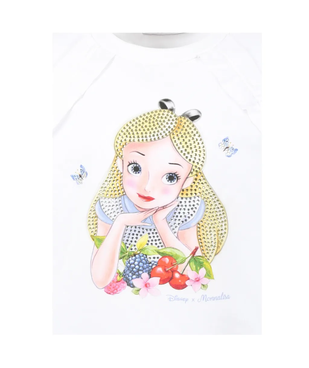 Long-Sleeved Sweater With Alice In Wonderland Print