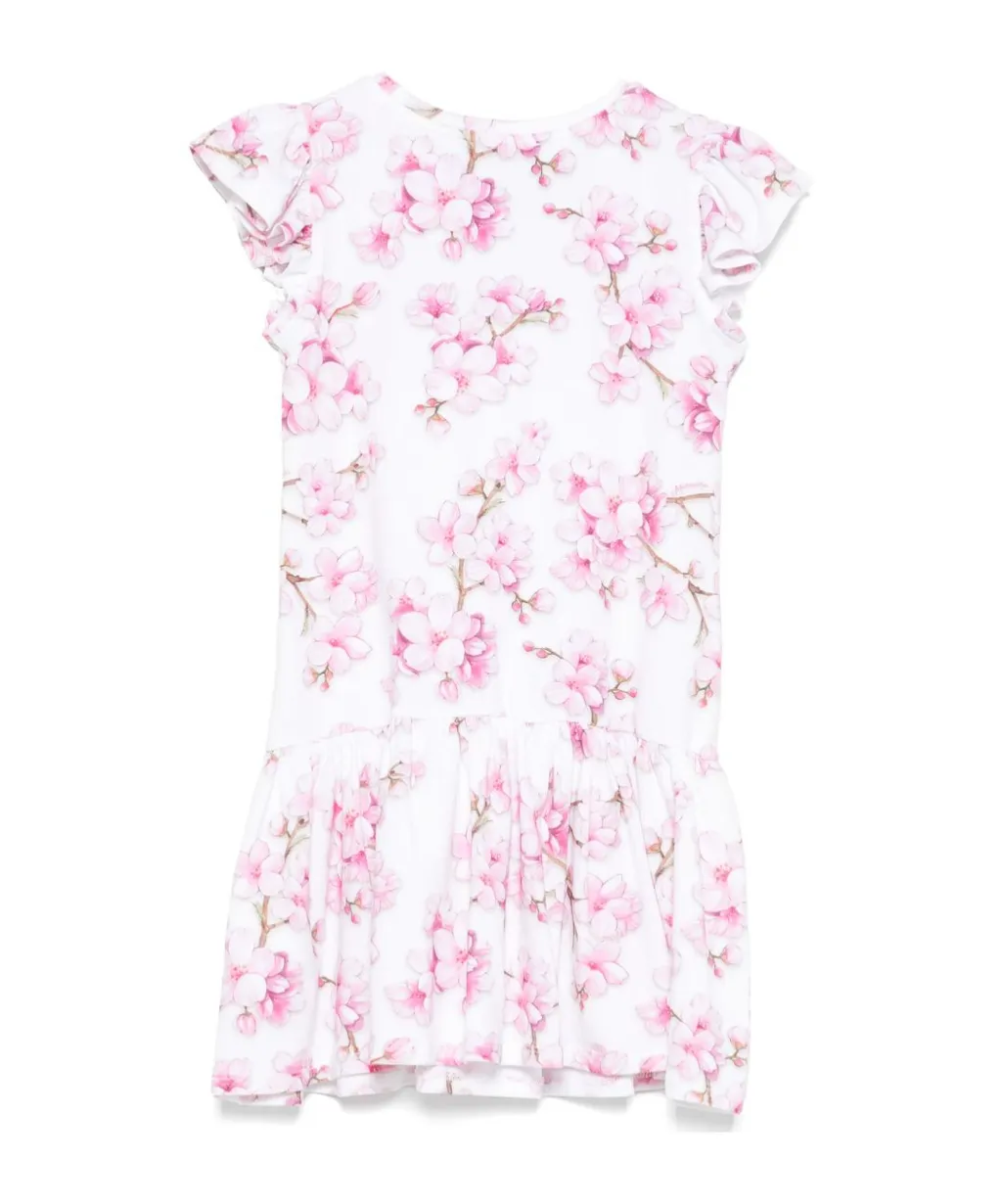 Floral Dress With Flutter Sleeves