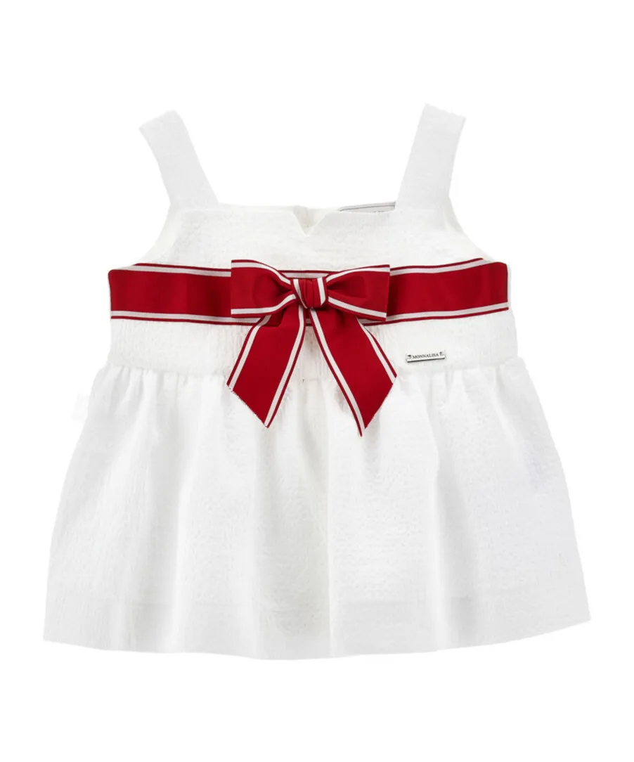 Square Neck Top With Front Bow