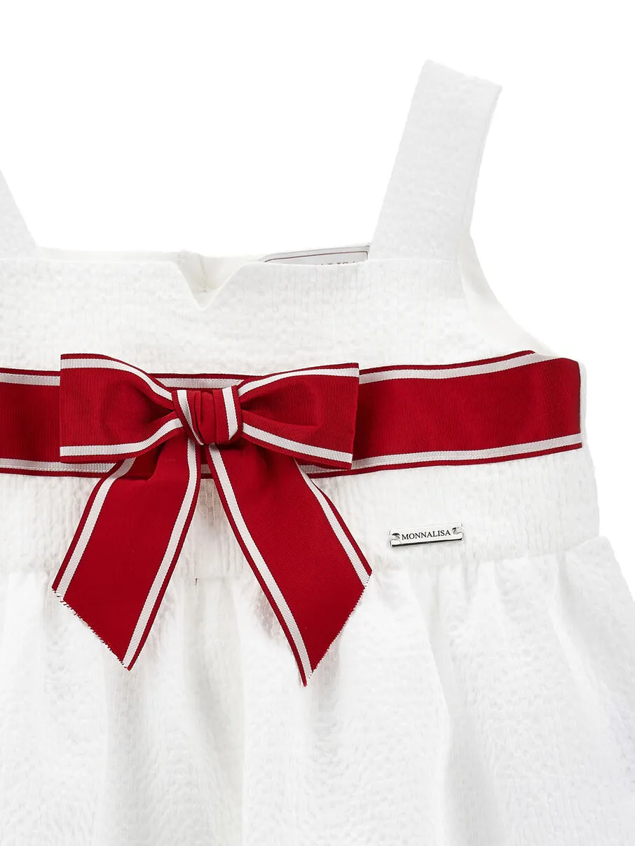 Square Neck Top With Front Bow