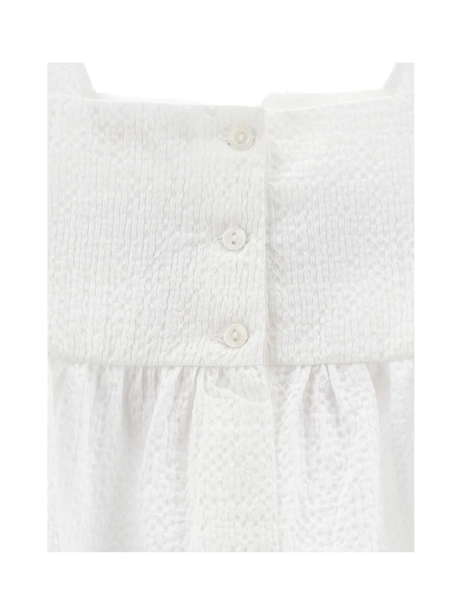 Square Neck Top With Front Bow