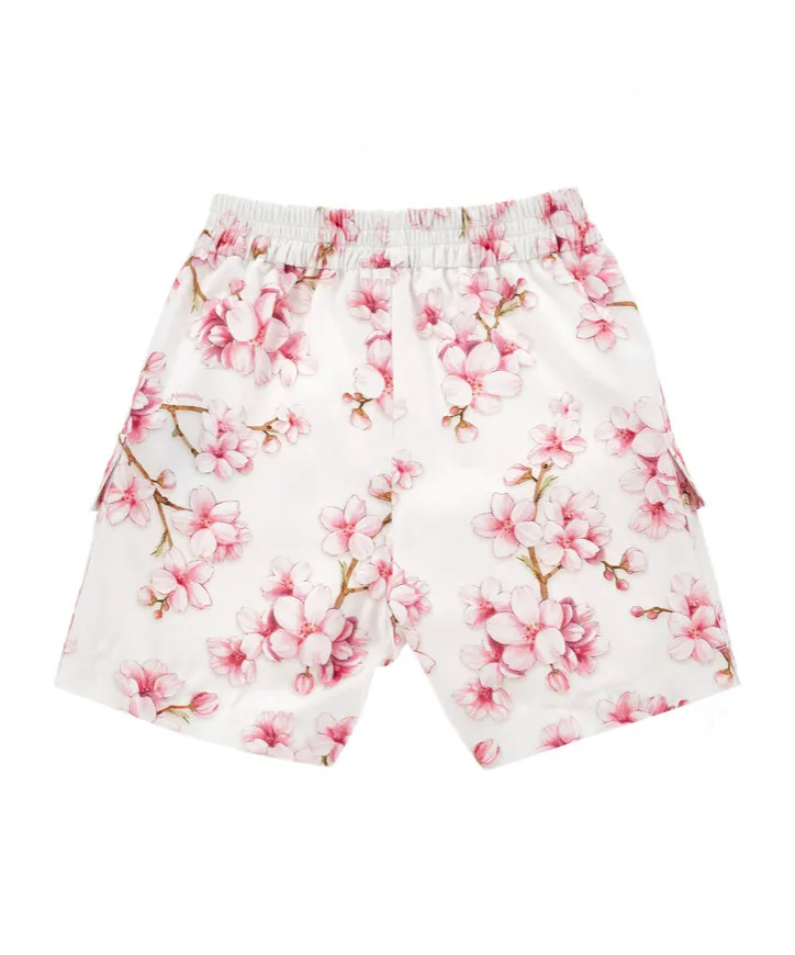 Floral Print Cotton Girl Shorts