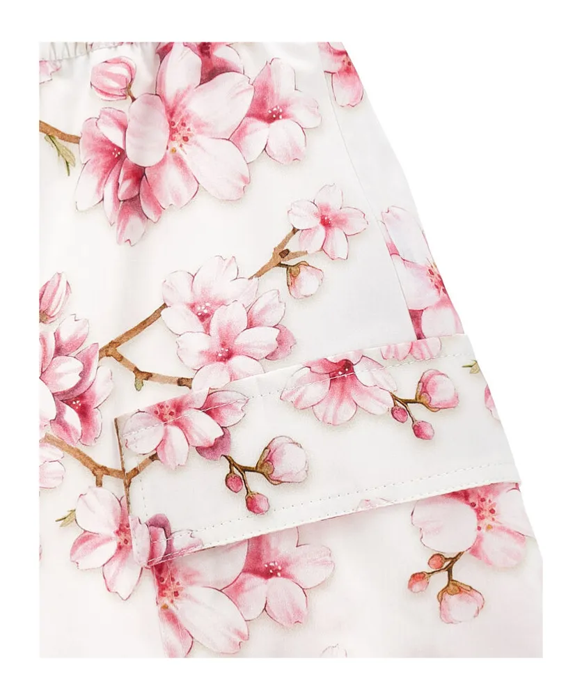 Floral Print Cotton Girl Shorts