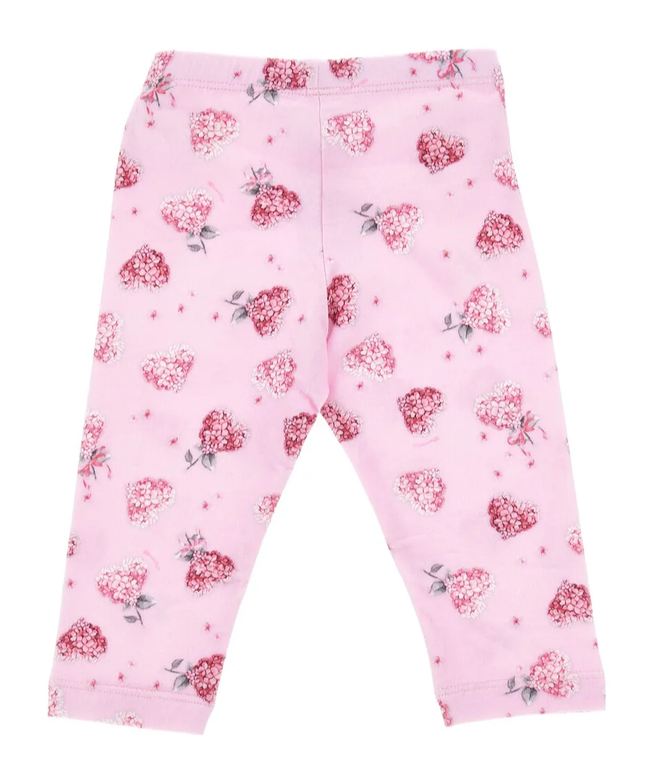 Floral Hearts-Printed Leggings