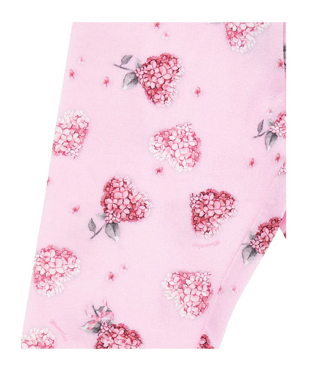 Floral Hearts-Printed Leggings