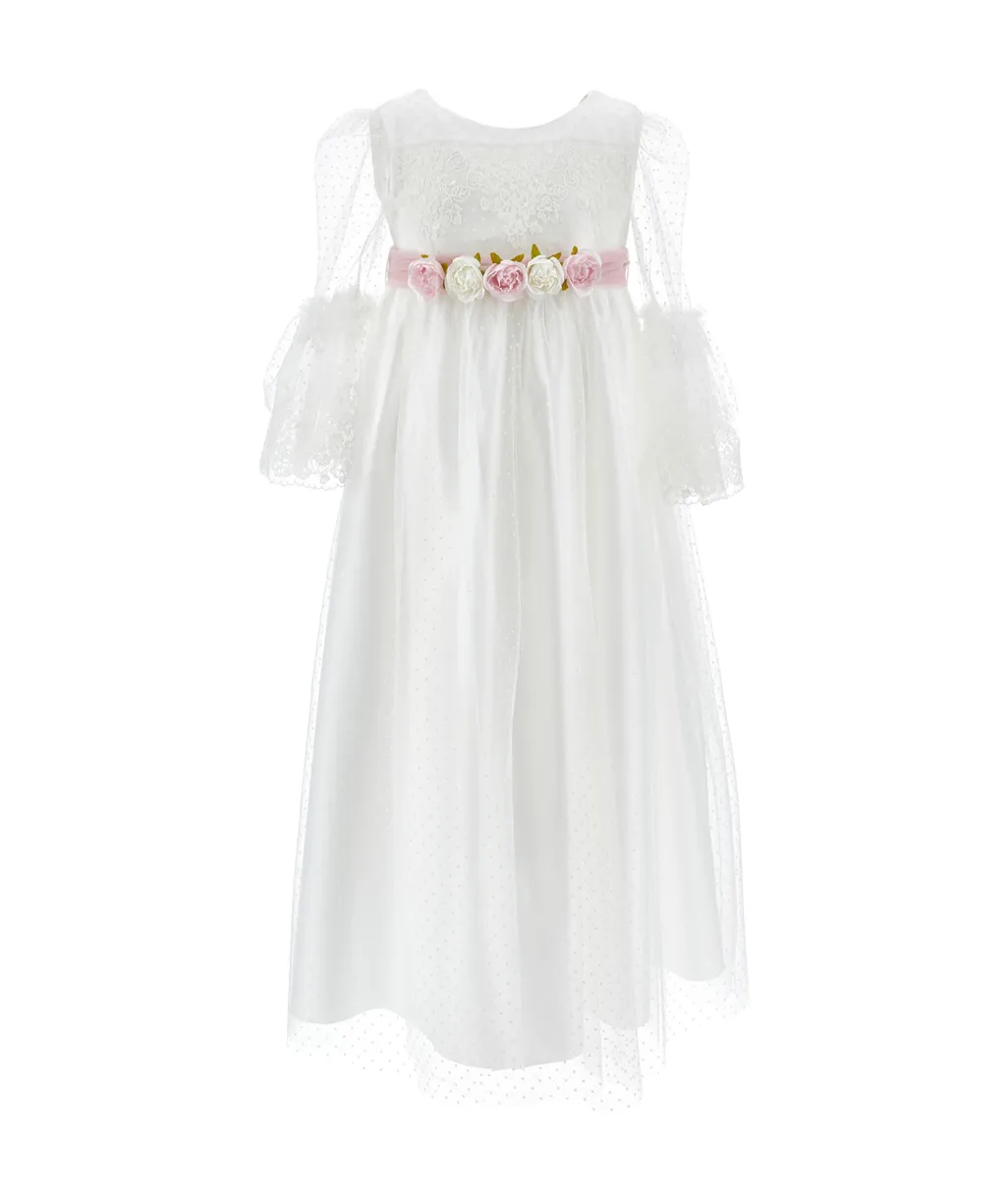 Floral-Embroidery Dress