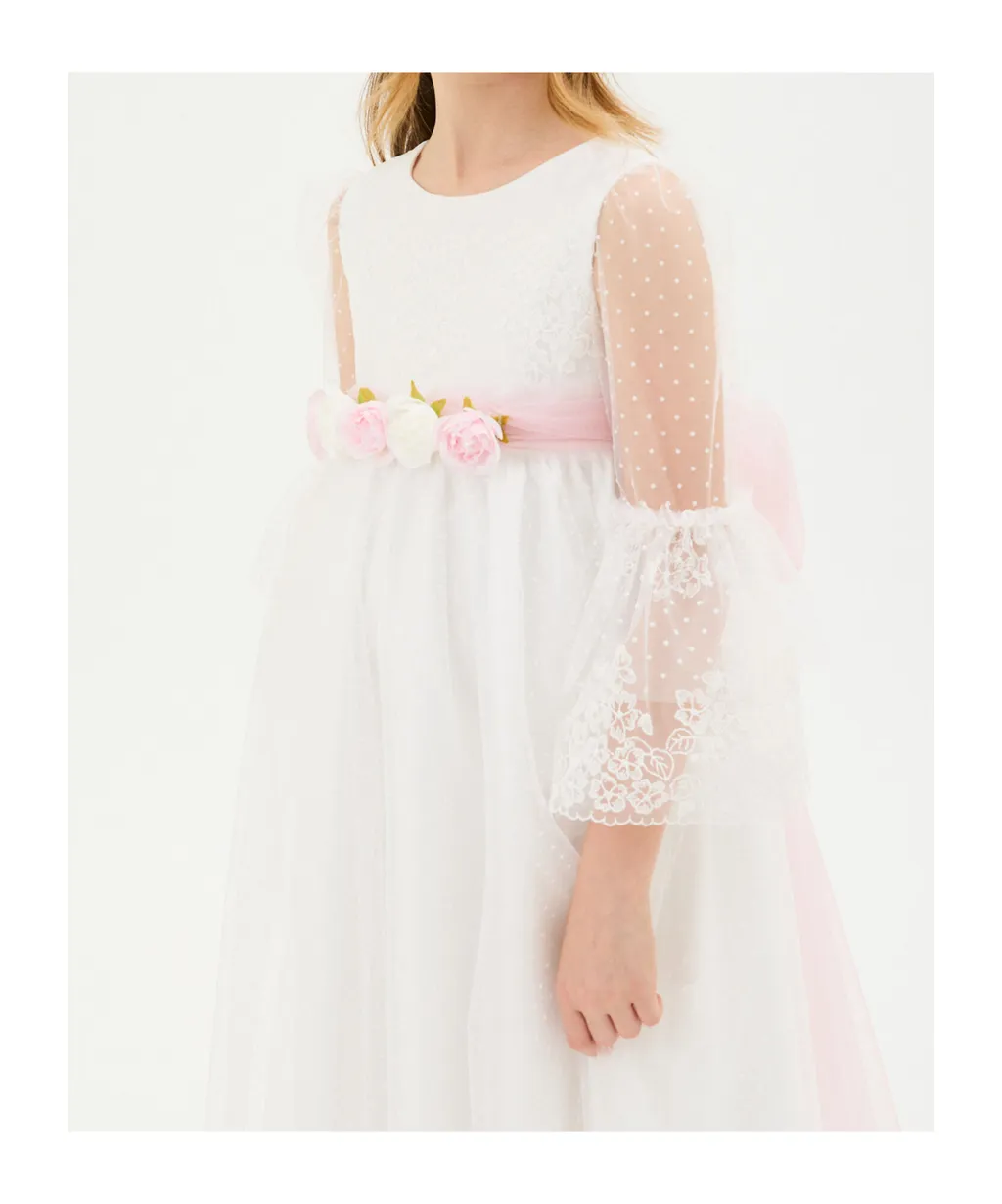 Floral-Embroidery Dress