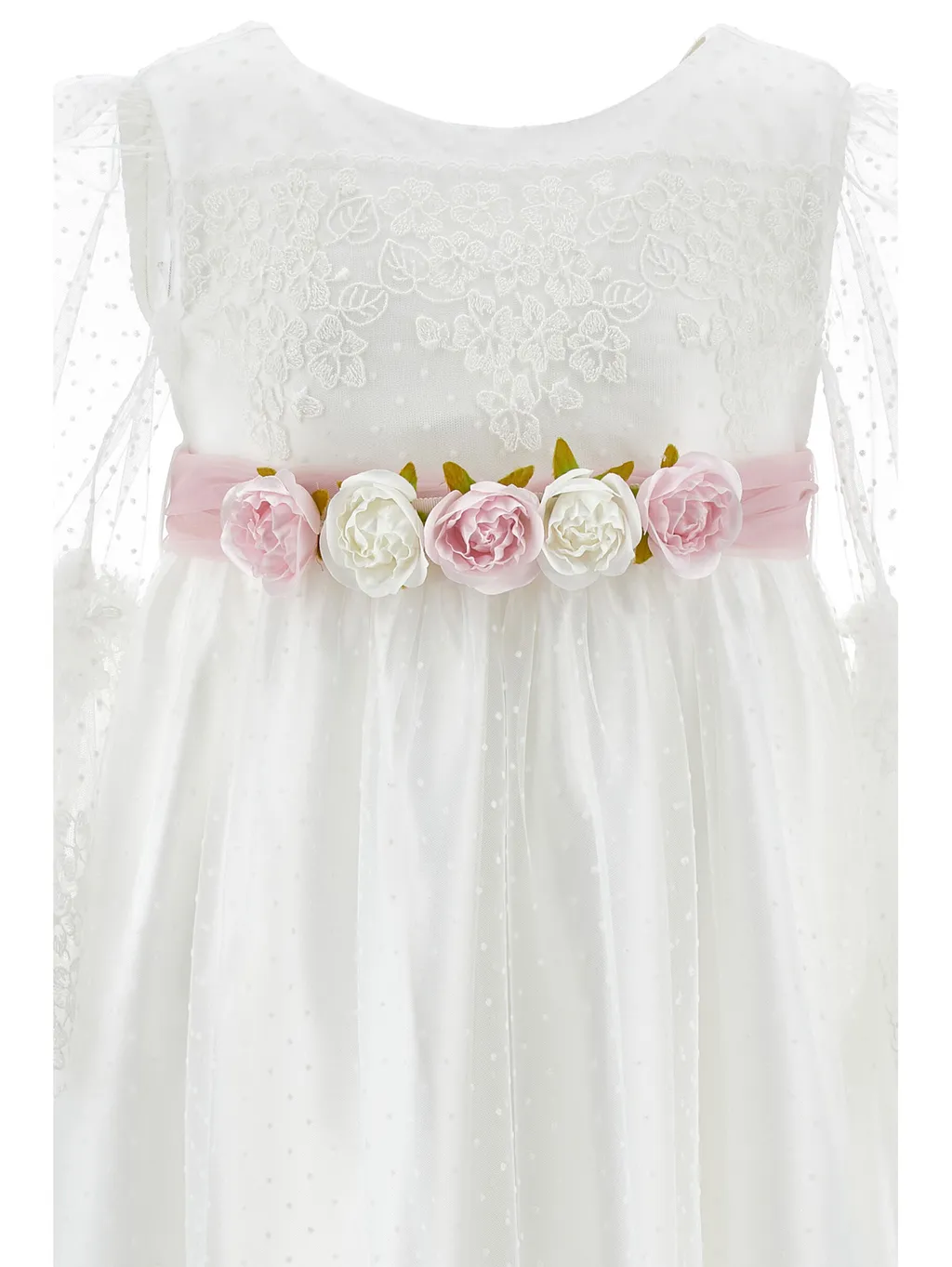 Floral-Embroidery Dress