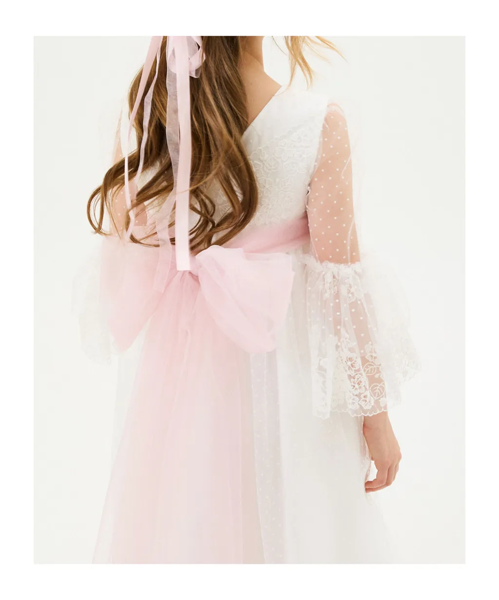Floral-Embroidery Dress