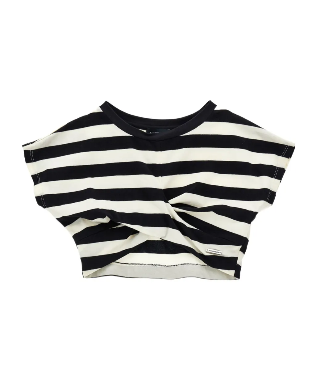 Knot Detailed Striped Top