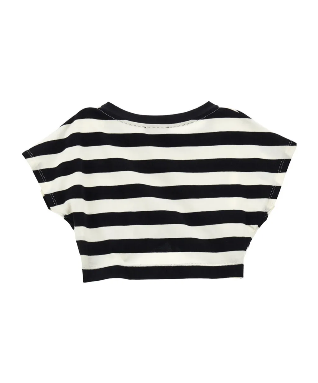 Knot Detailed Striped Top