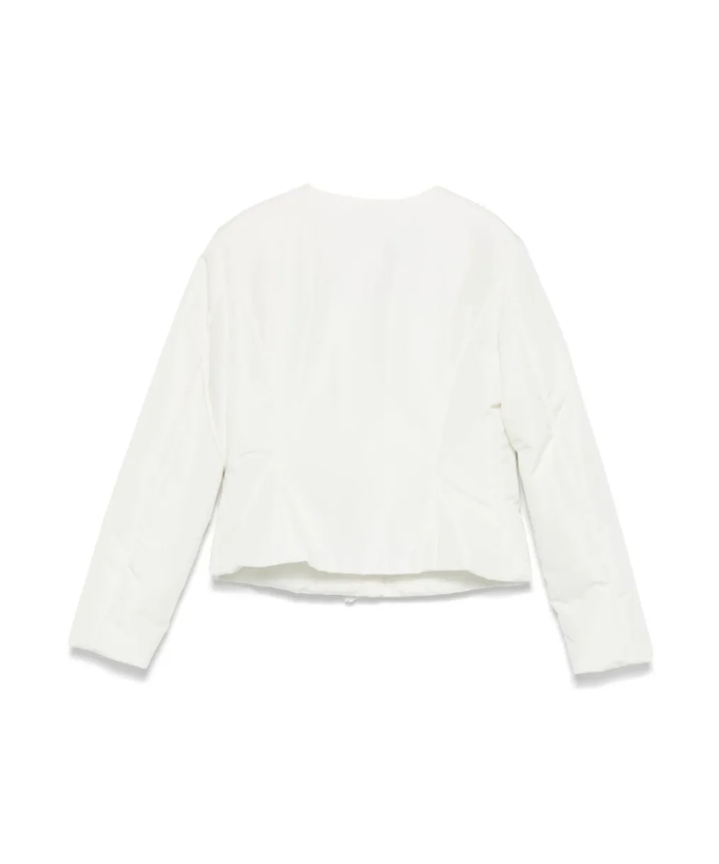 Crewneck Jacket With Ruched Front