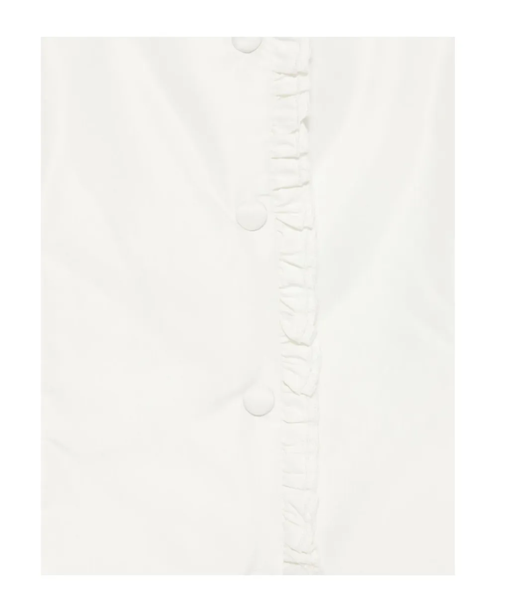 Crewneck Jacket With Ruched Front