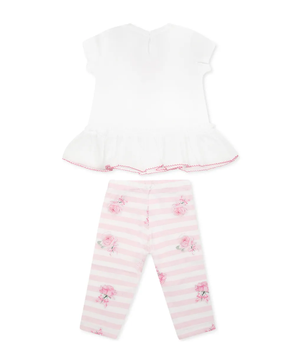 Rose-Print Trouser Set