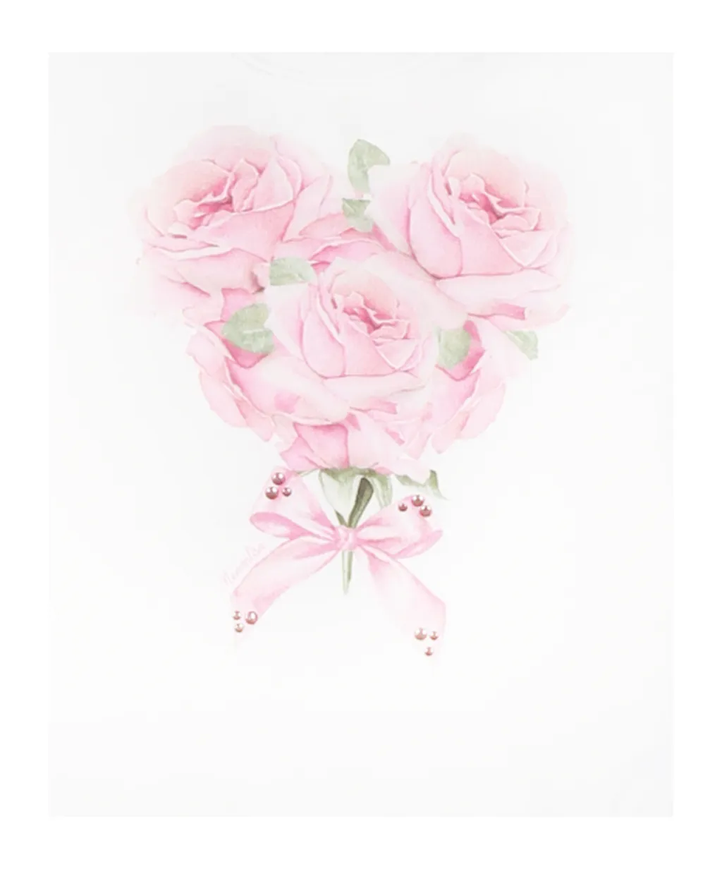 Rose-Print Trouser Set