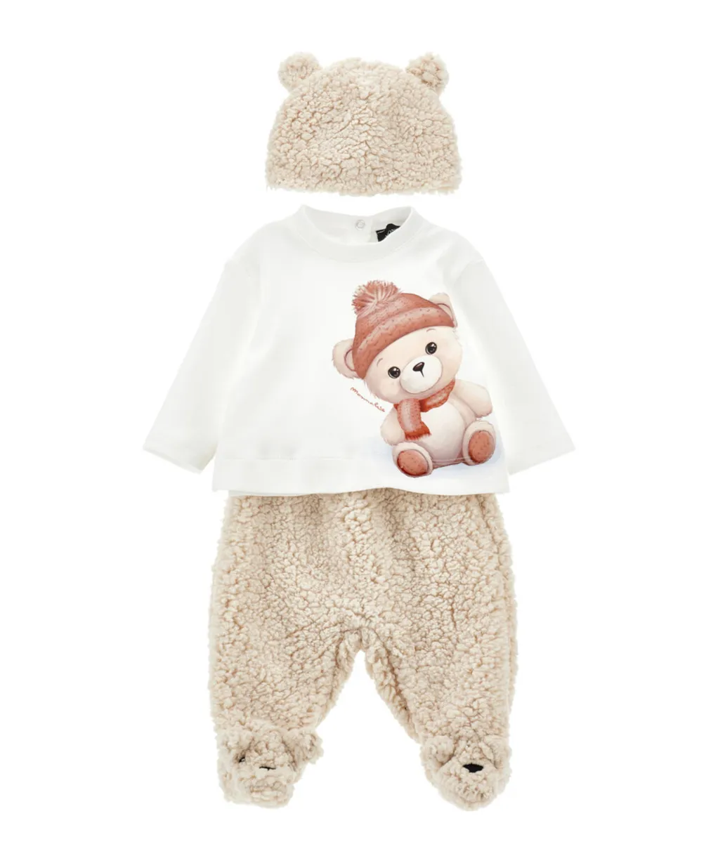 Teddy-Graphic Trousers Set