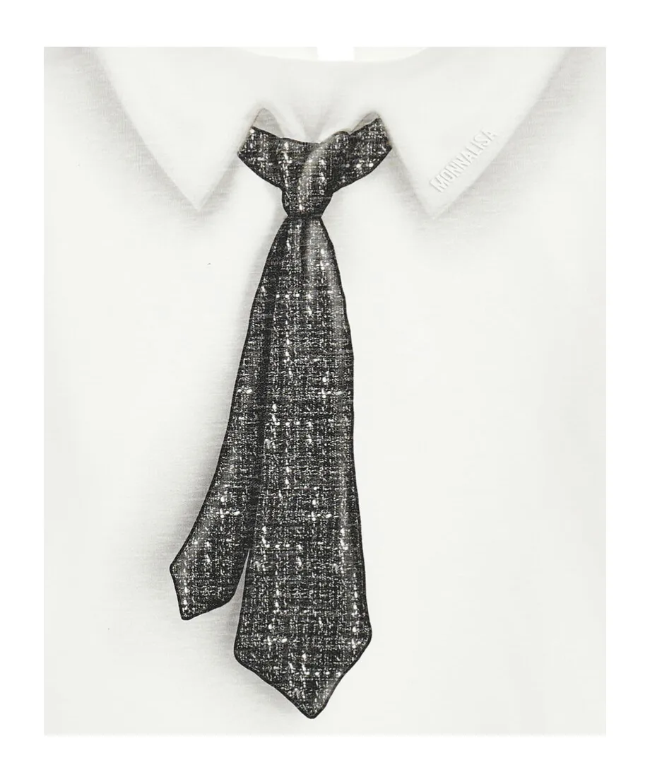 Tie-Print Cotton T-Shirt