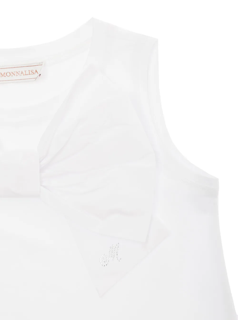 Bow Embellished Straight Hem Top