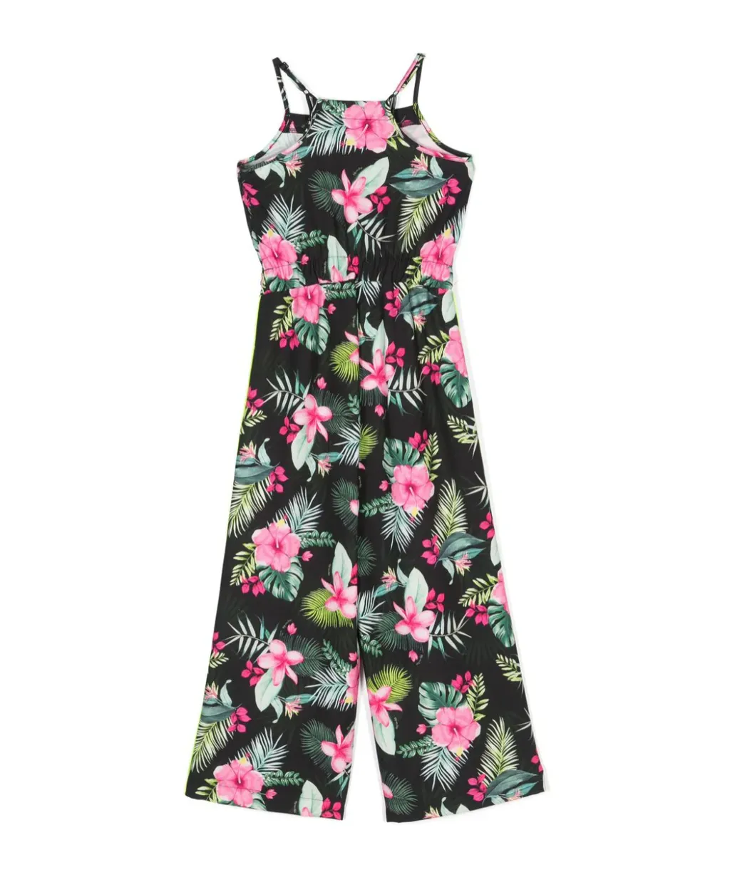 Floral-Print Jersey Jumpsuit