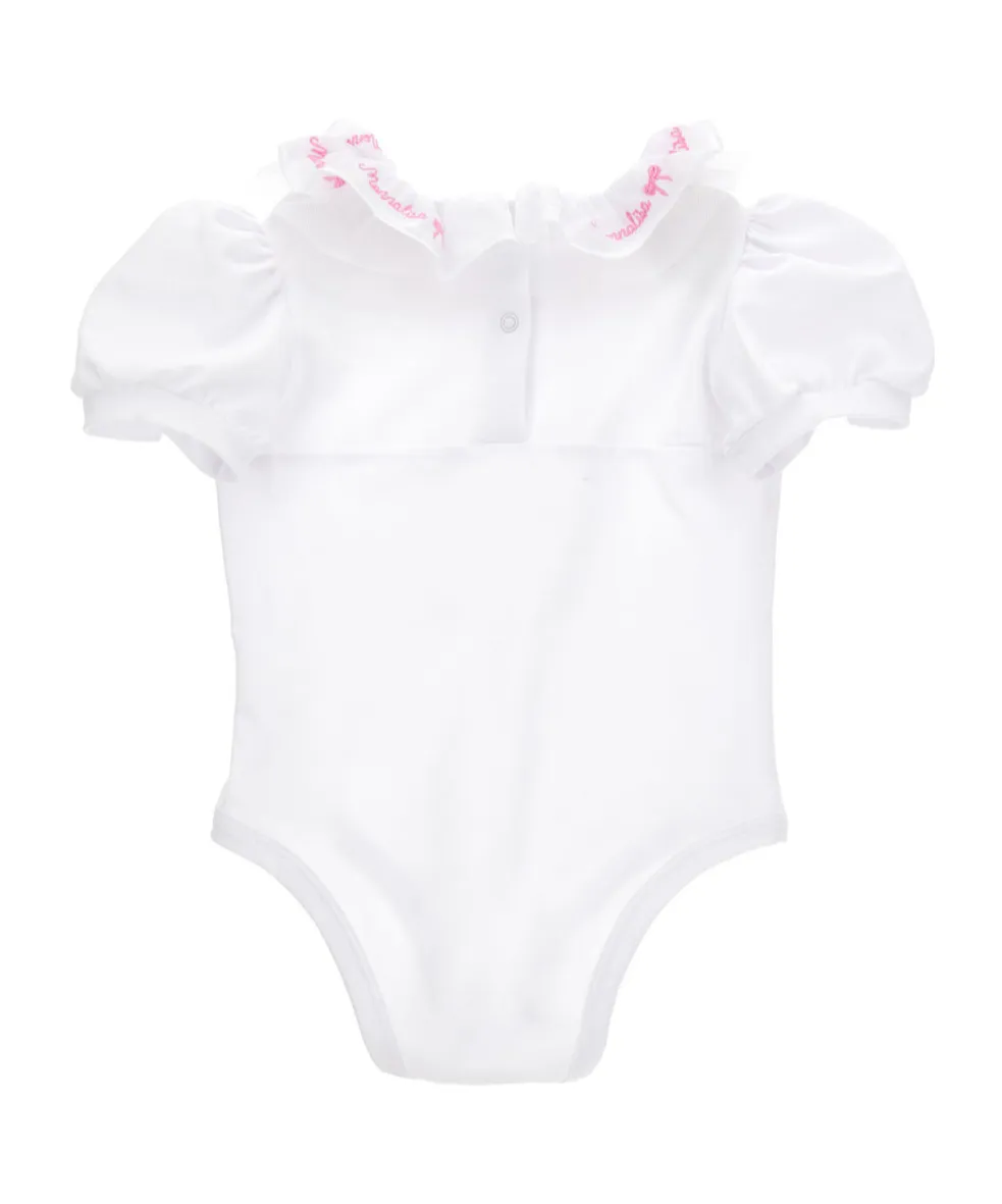 Ruffle-Collar Stretch-Cotton Body
