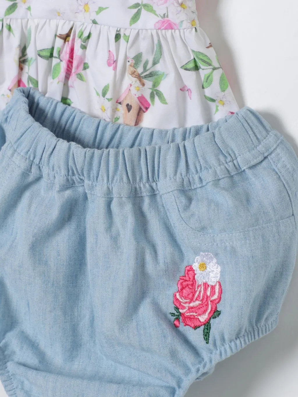 Floral-Motif Two-Piece Set