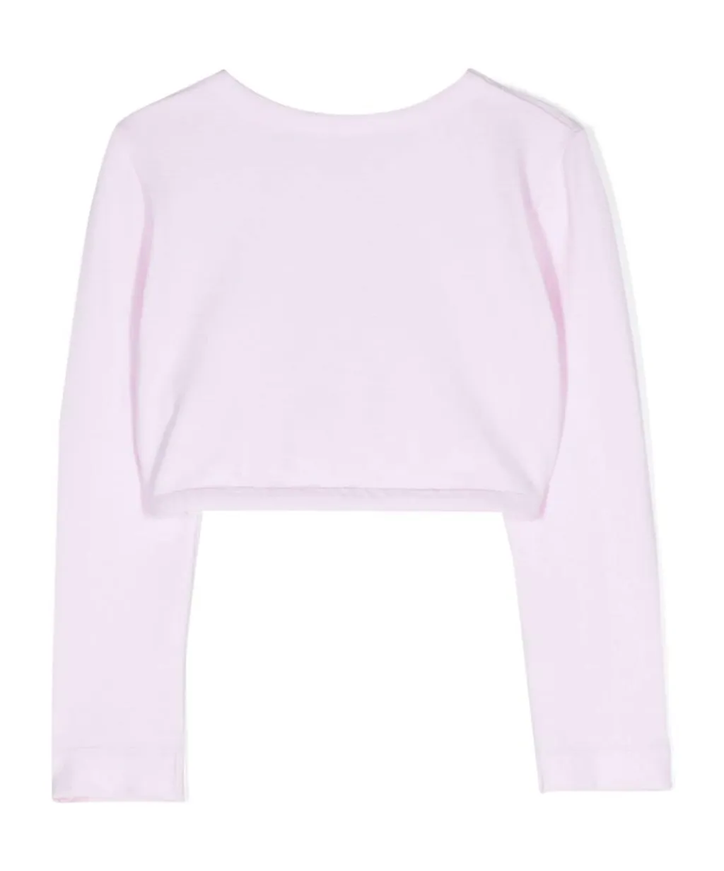 Round-Neck Cropped Cardigan