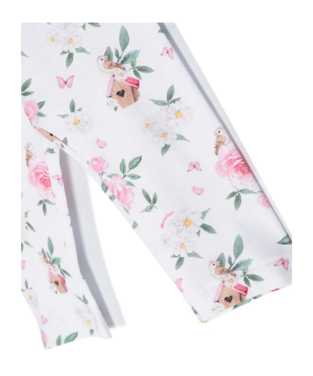 Floral-Print Jersey Leggings