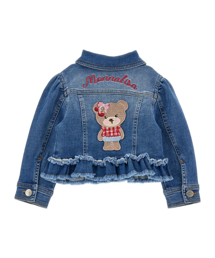 Embroidered-Bear Denim Jacket