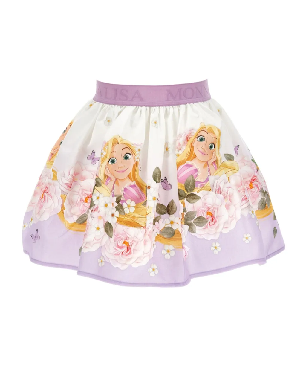 Motif-Printed Logo-Waistband Tutu Skirt