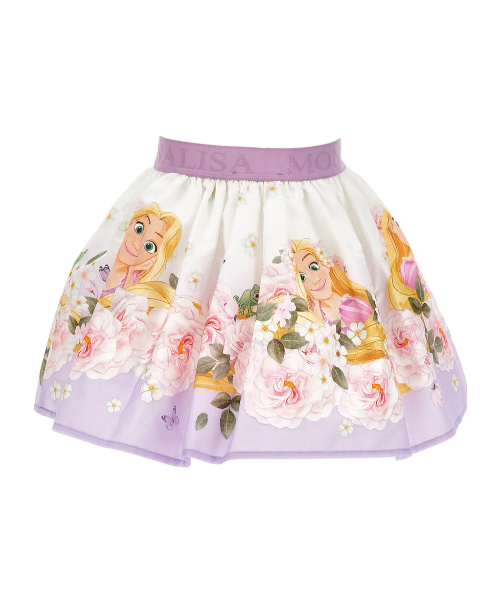 Motif-Printed Logo-Waistband Tutu Skirt