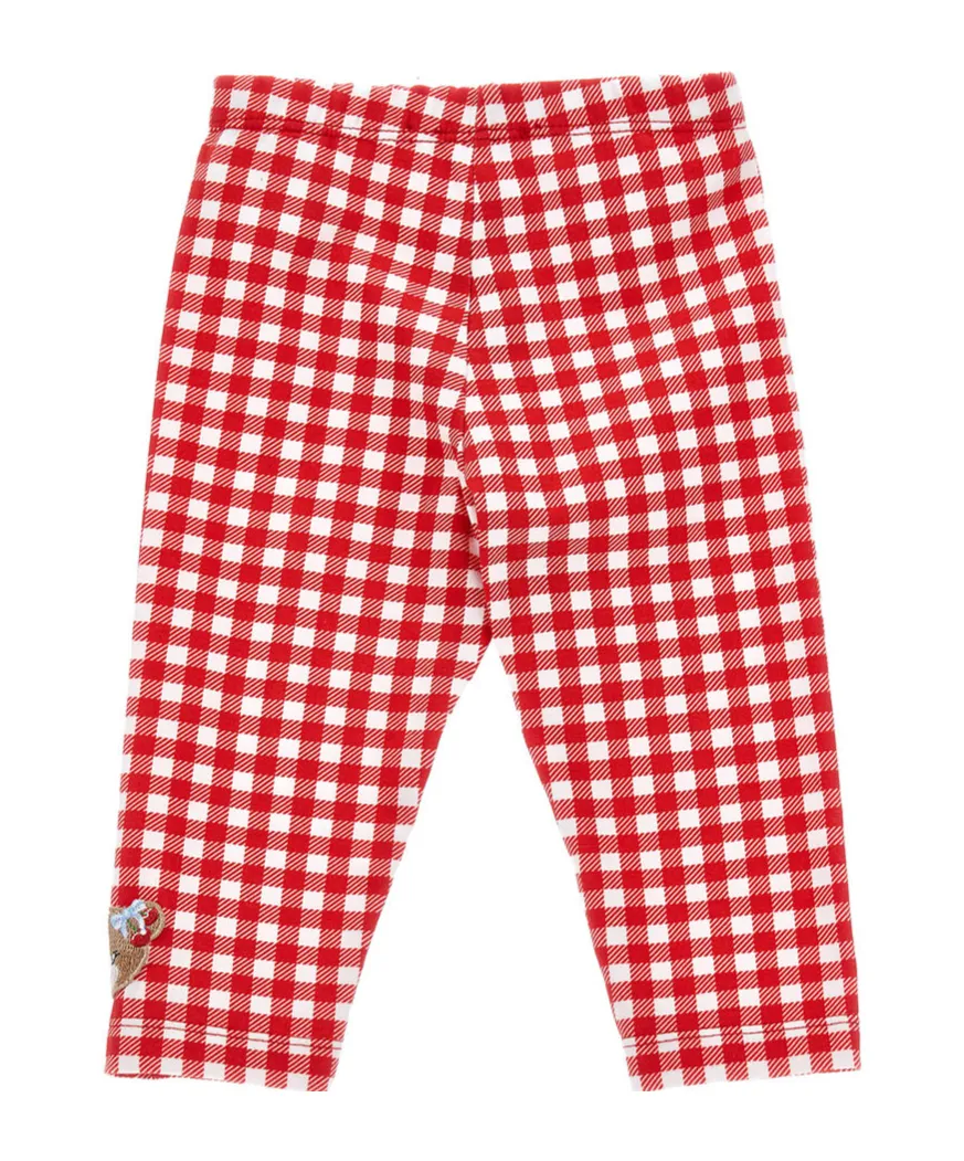 Gingham Check-Print Leggings