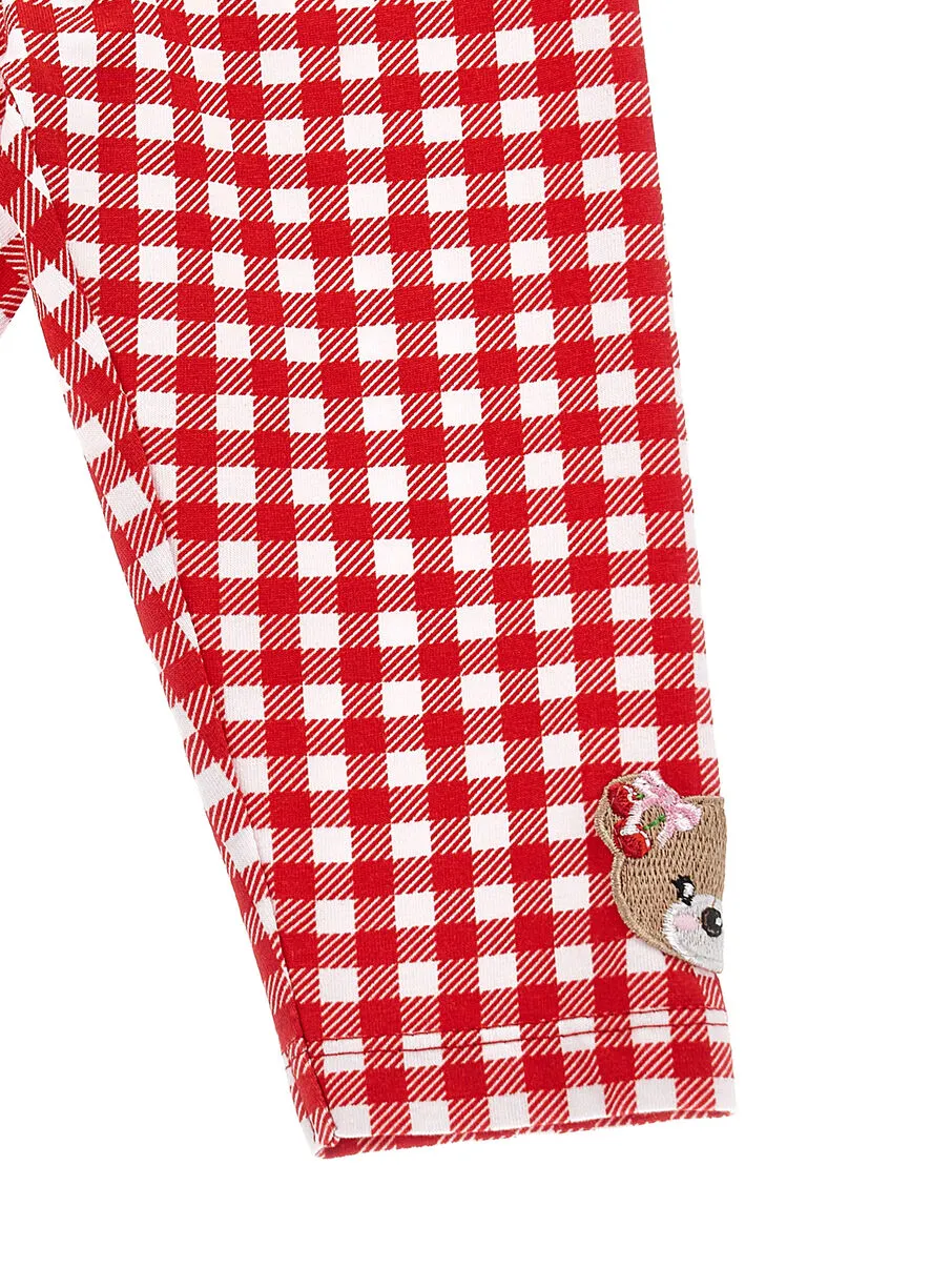 Gingham Check-Print Leggings