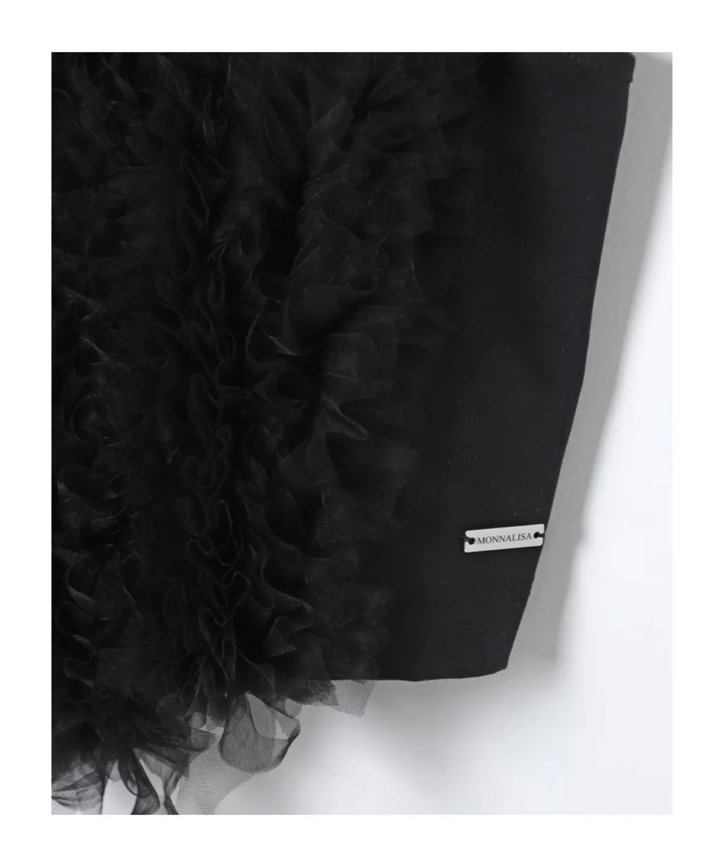 Tulle Ruffled Top