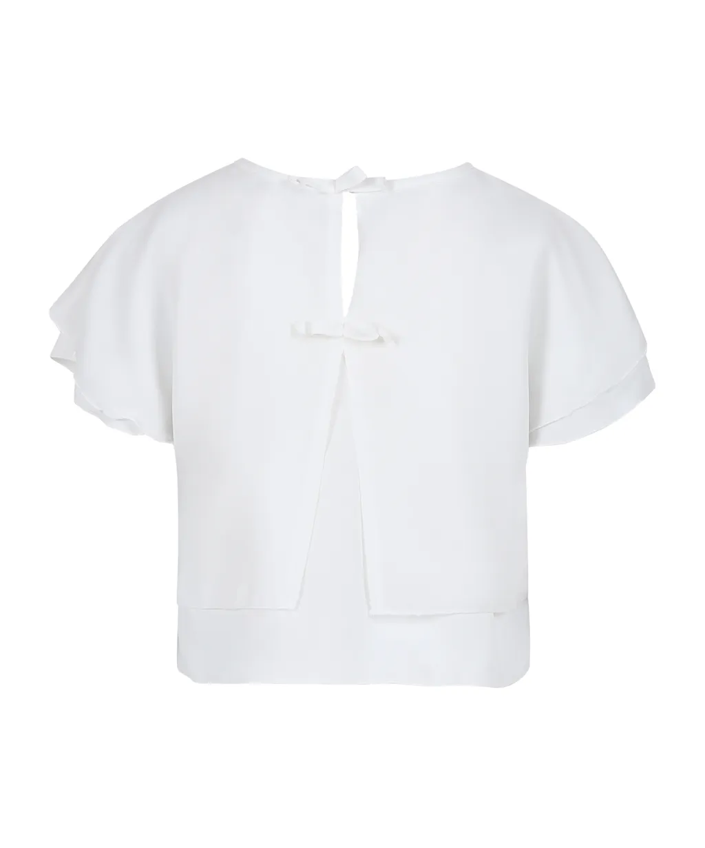 Crew-Neck Layered Blouse