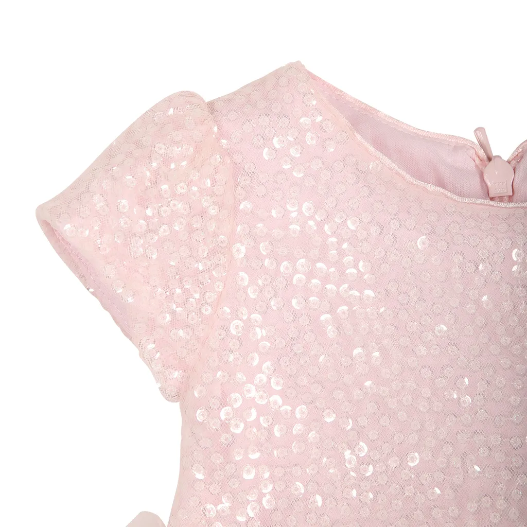 Ruffled Tulle Flared Dress