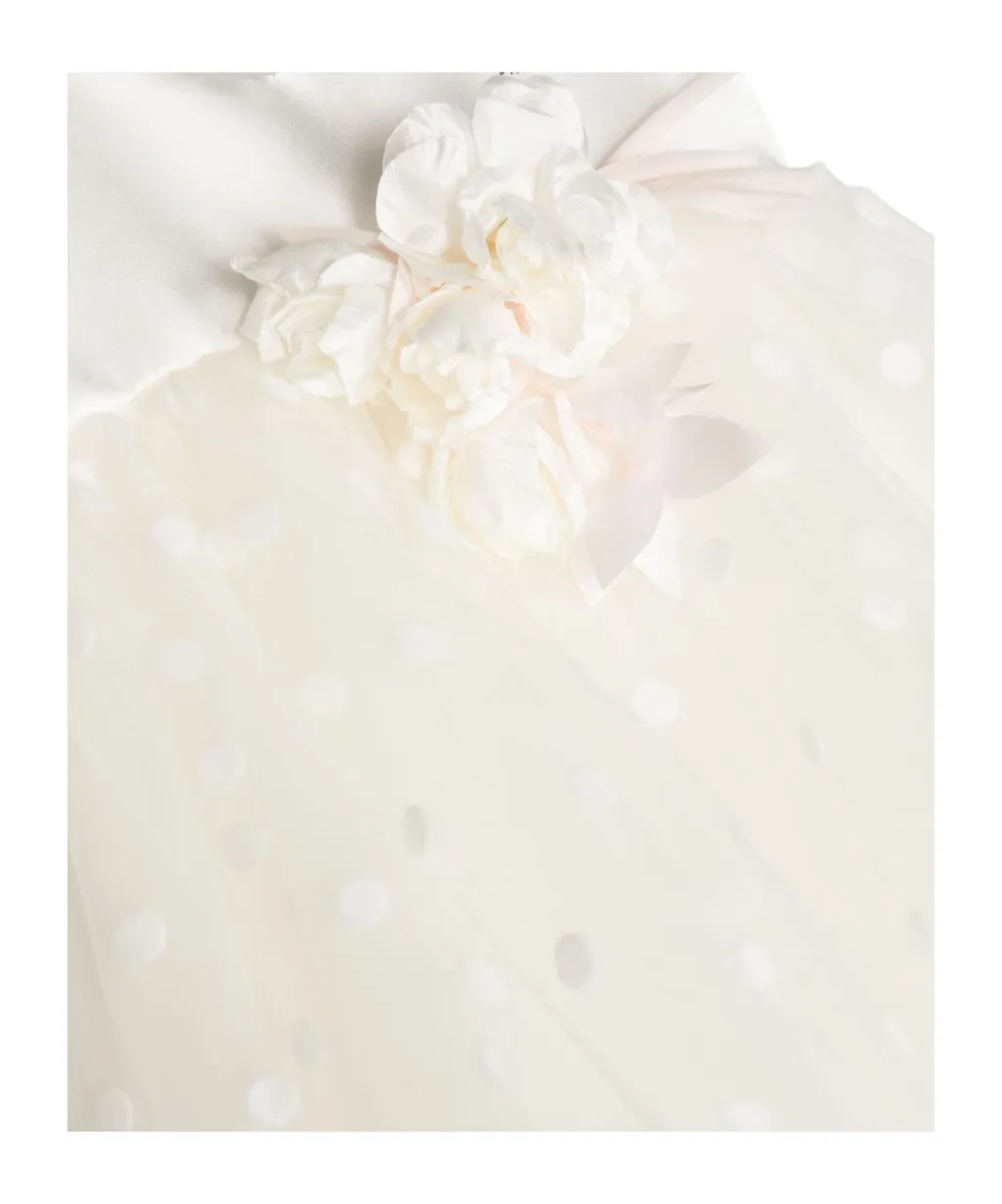 Flocked Tulle Flared Dress
