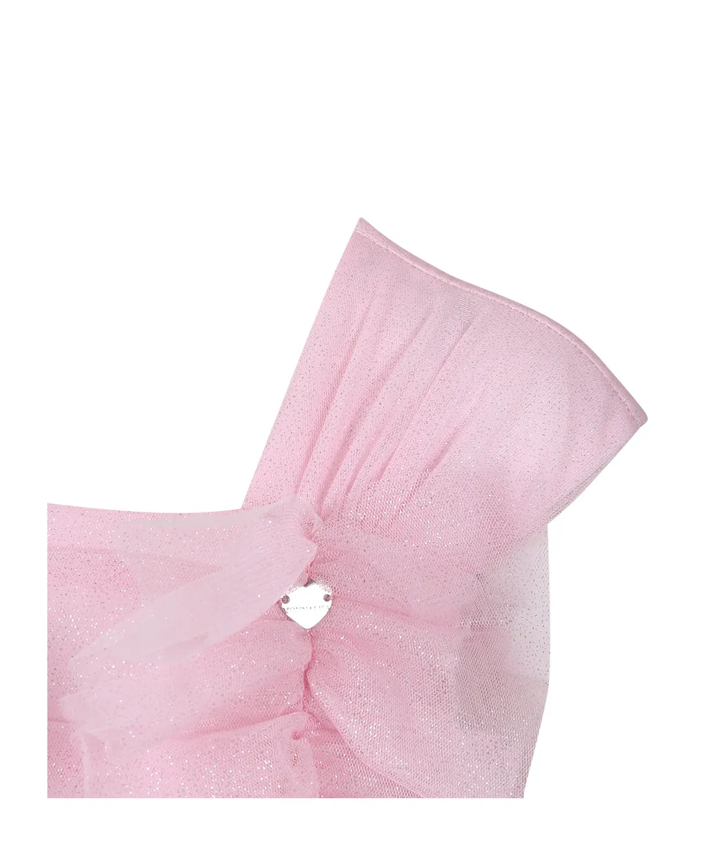 Ruffled Glitter-Detail Dress