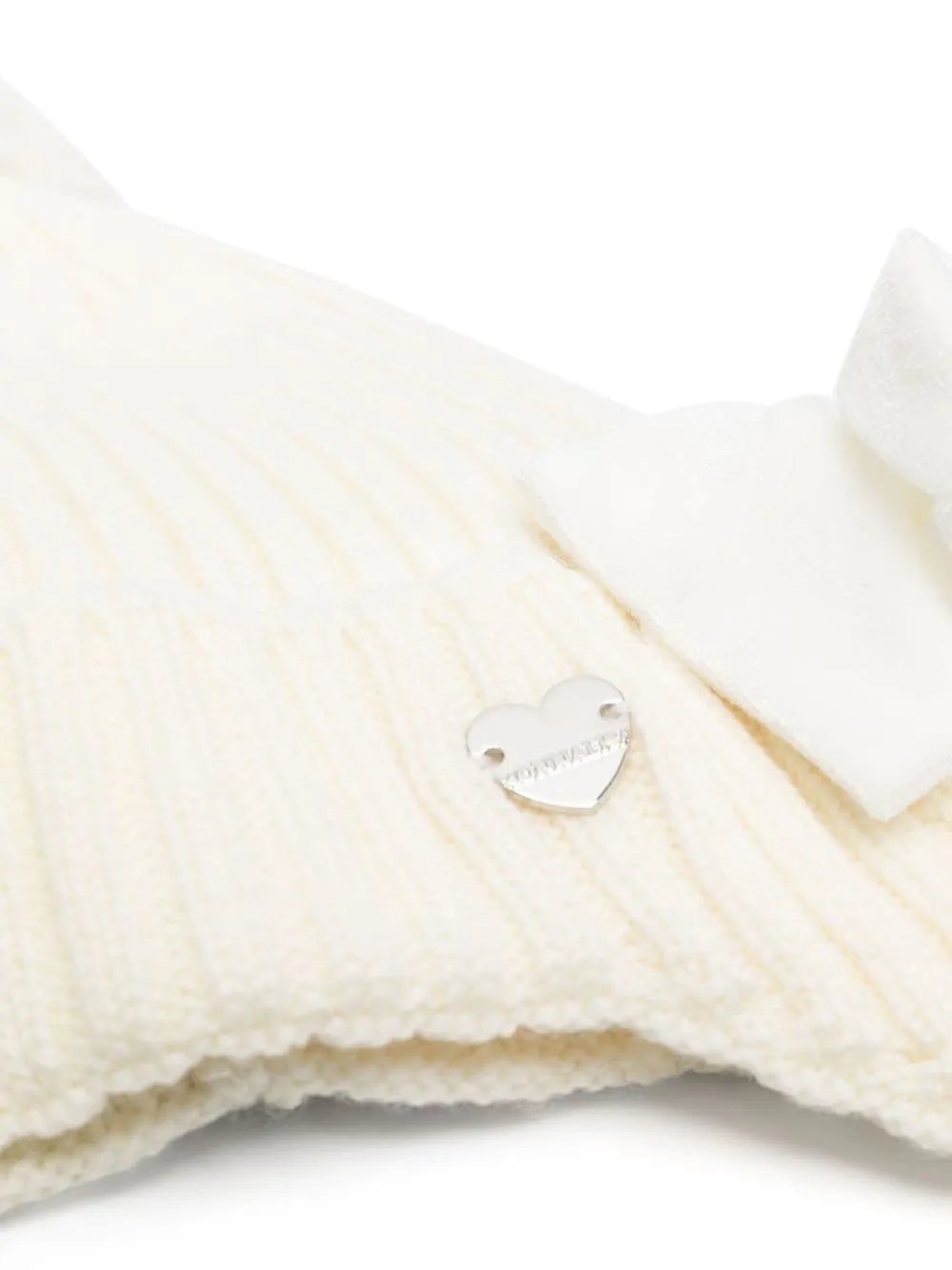 Bow-Detail Ribbed-Knit Hat