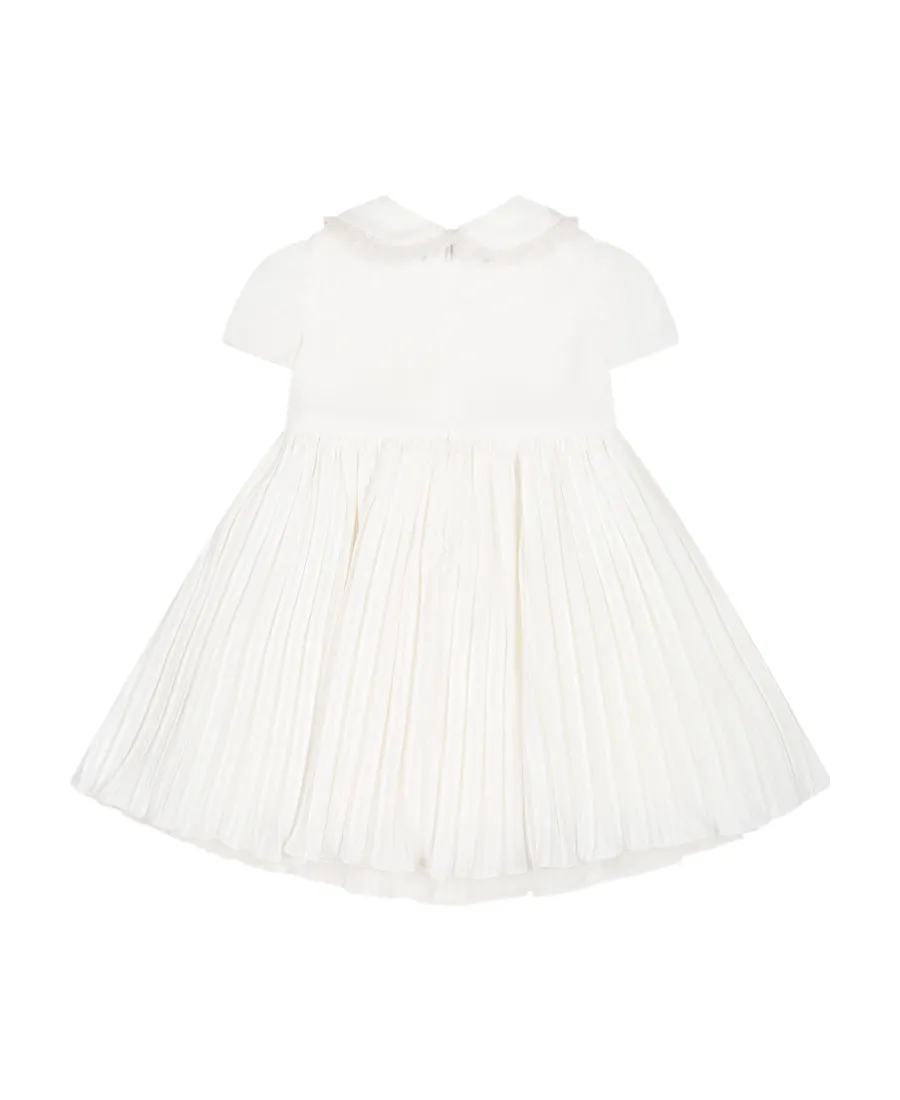 Short-Sleeve Pleated Dress